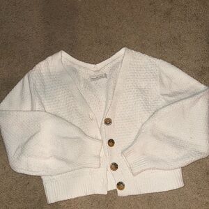 Abercrombie & Fitch Cream Button-Up Cardigan